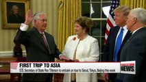 Tillerson to embark on tour to Seoul, Tokyo, Beijing this week