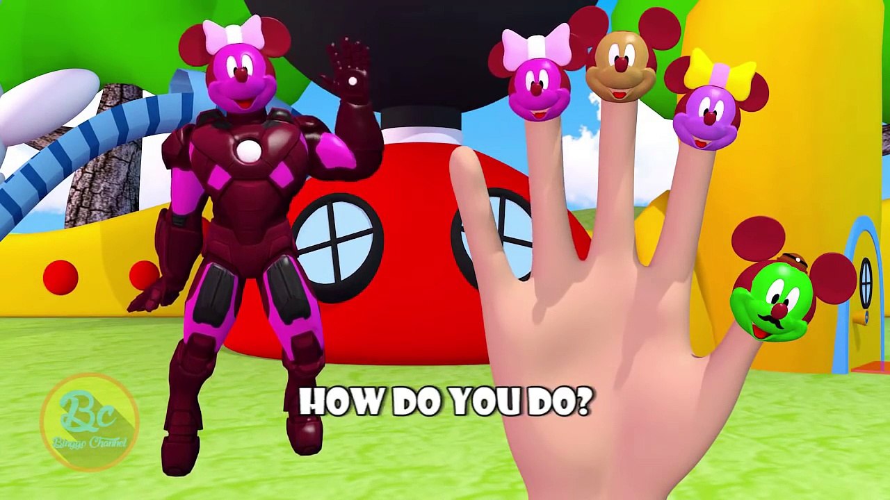 Iron Man Mickey Mouse Clubhouse Finger Family | 3D Animation From Binggo Channel