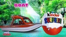 Kinder joy Surprise eggs Transport vehicles Names for Kids - Animals Finger Family Nursery