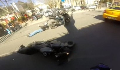 Iki Motosikletin Karıştığı Kaza Kamerada