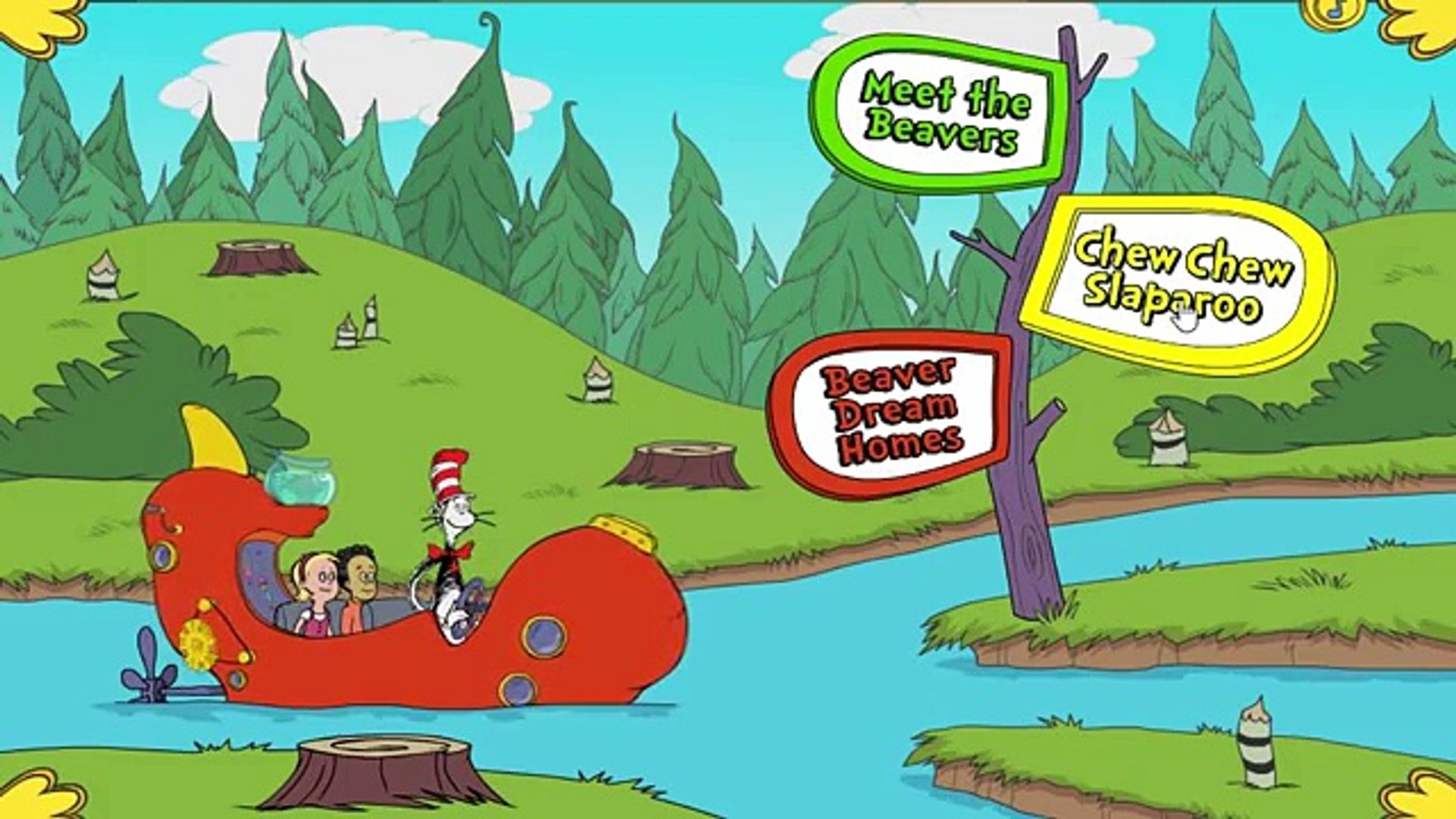 ⁣Cat In The Hat Beaver City - PBS Game for Kids