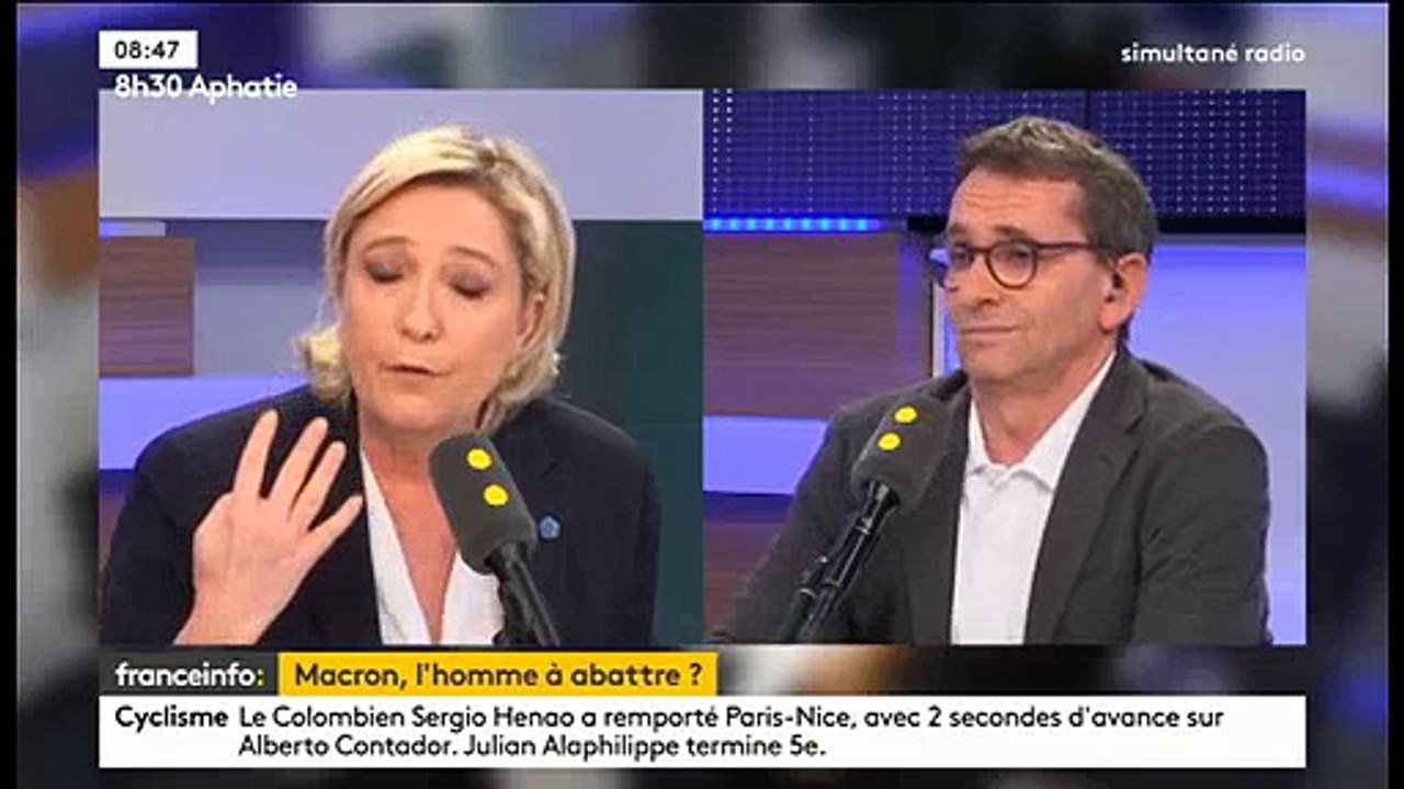 Marine le Pen: "Hier soir, Anne-Claire Coudray dévorait Emmanuel Macron des yeux"