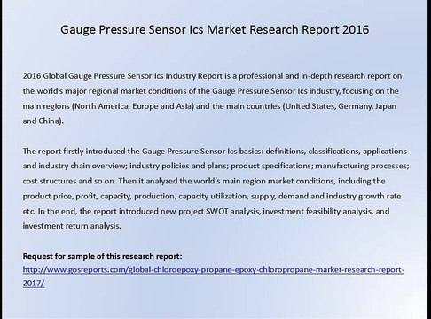 Gauge Pressure Sensor Ics Market Research Report 2016