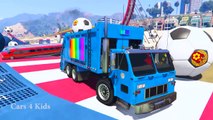 Garbage Trucks Colors Cars for Kids with Spiderman Cartoon Fun Videos and More Nursery Rhy