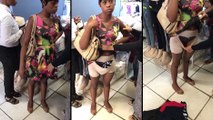 Une voleuse a caché des vêtements dans sa culotte
