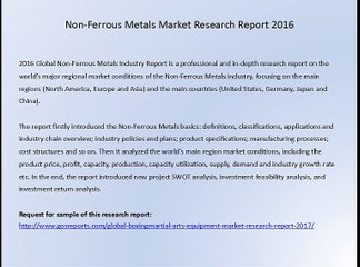 Non-Ferrous Metals Market Research Report 2016