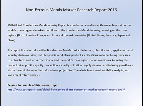 Non-Ferrous Metals Market Research Report 2016