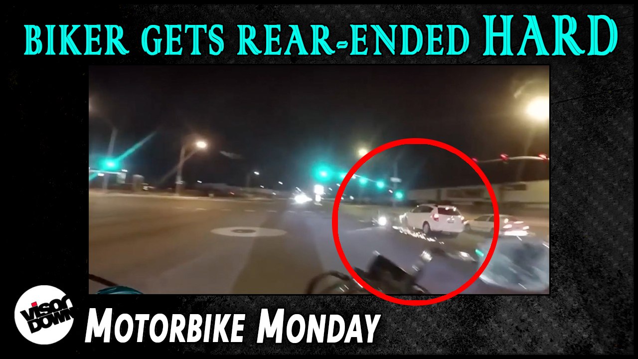 Biker gets rear-ended HARD | Motorbike Monday