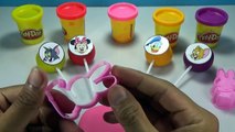 Learn Colors Play Doh Lollipops Fish Mickey Mouse Rabbit Molds Fun & Creative for Kids Com