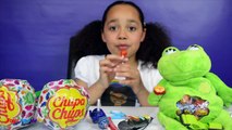 GIANT CHUPA CHUPS LOLLIPOPS GUMMY JOKER TONGUE A lot of Candy Compilation Candy Review - M