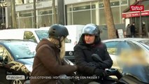 Grosse embrouille entre une cycliste et un homme à scooter à Paris