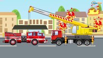 Cartoon for children Learn The Fire Truck rescue Cartoons for kids toddlers Cars and Truck CHALLENGE