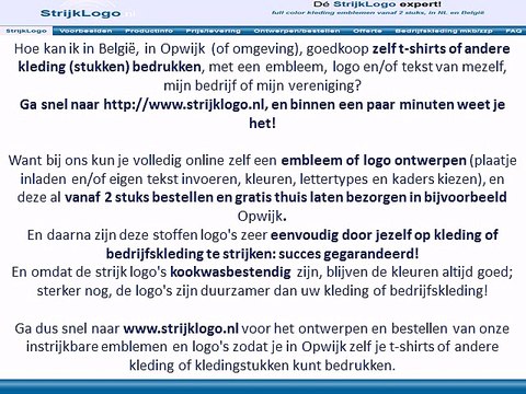 Zelf kleding bedrukken Opwijk