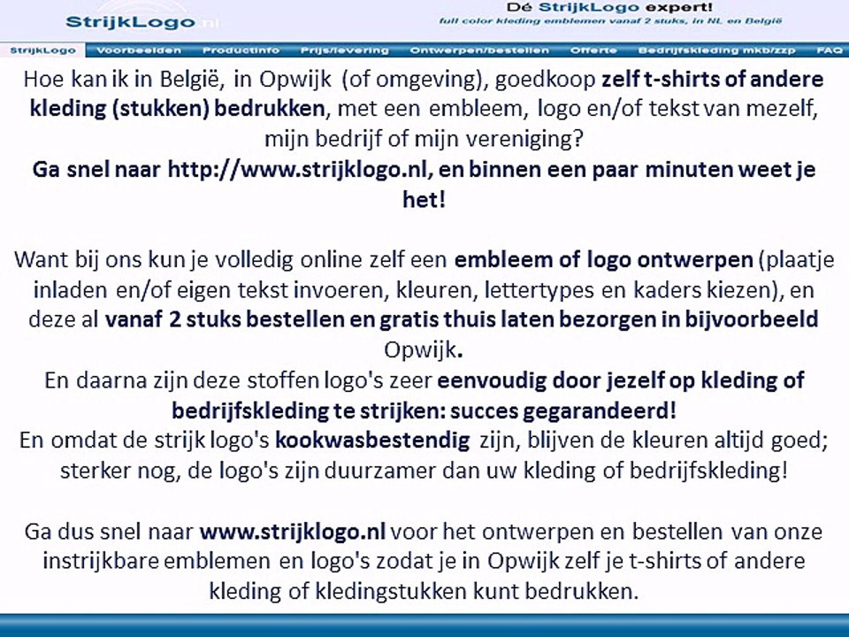Zelf kleding bedrukken Opwijk
