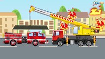 Cartoon for children Learn The Fire Truck rescue Cartoons for kids toddlers CHALLENGE Cars & Truck