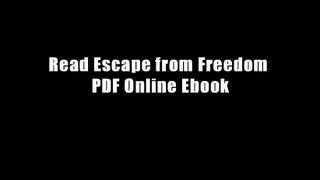 Read Escape from Freedom PDF Online Ebook