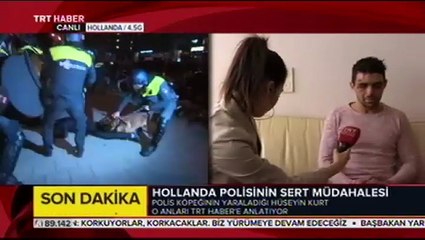 Hollanda polisinin sert müdahalesi