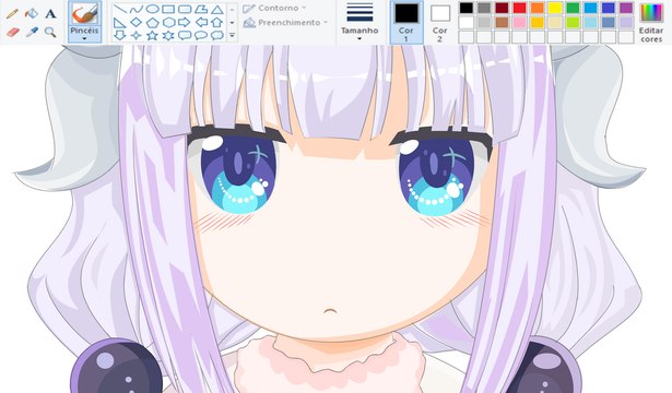 Drawing using Mouse Paint - Kanna Kamui (Kobayashi-san Chi no Maid Dragon)