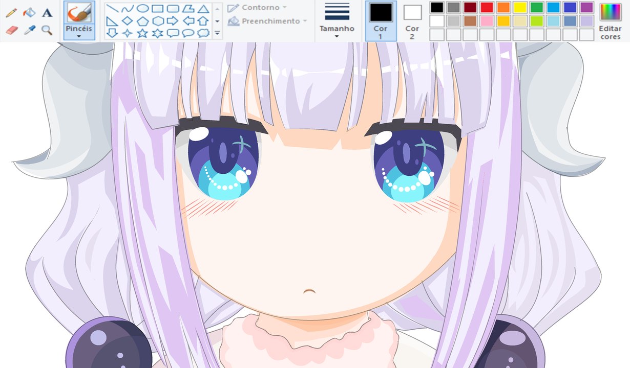 Drawing using Mouse Paint - Kanna Kamui (Kobayashi-san Chi no Maid Dragon)