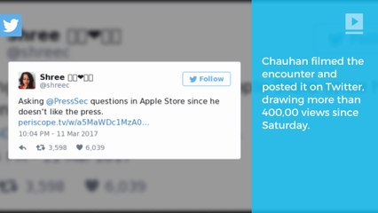 Trump press secretary confronted by woman who calls Trump 'fascist'
