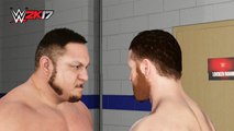 WWE 2K17 Samoa Joe Destroys Sami Zayn Backstage Brawl