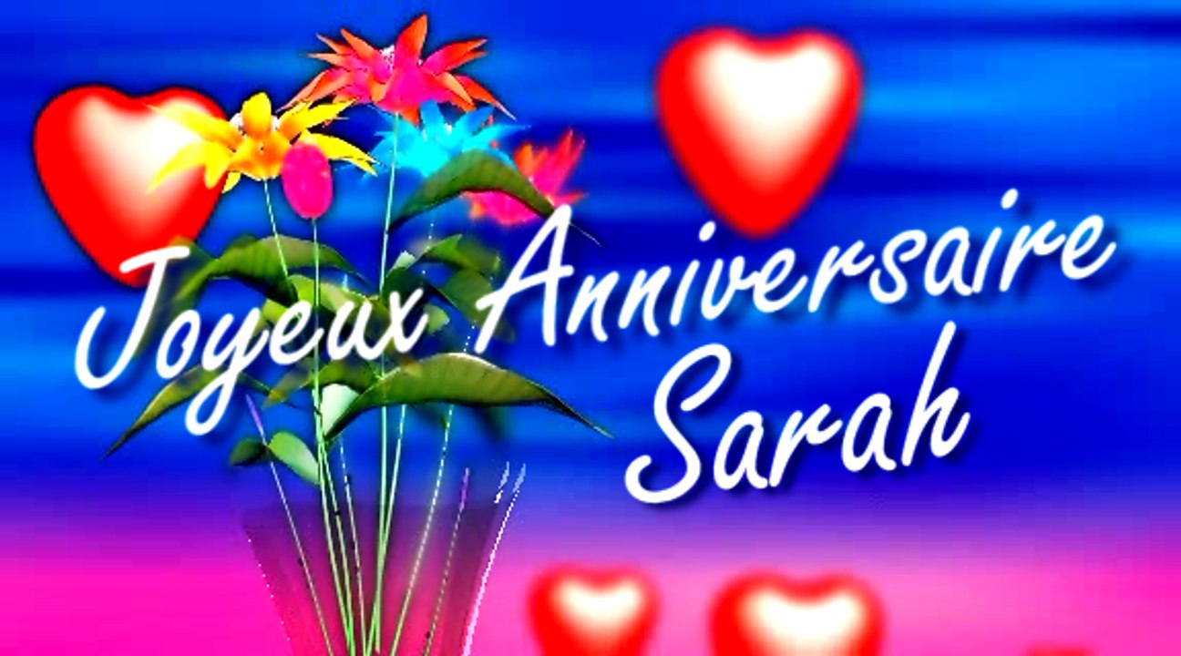 Joyeux Anniversaire Sarah