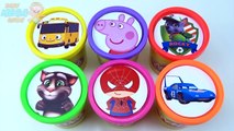 Сups Stacking Toys Play Doh Clay Talking Tom Cars McQueen Paw Patrol Skye Bus Tayo Spiderm