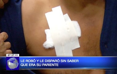 Le robó y le disparó sin saber que era su pariente