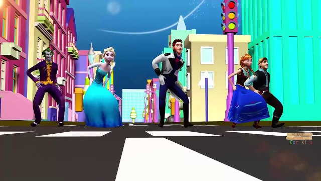 SuperHeroes Spiderman Frozen Elsa Hulk Joker Captain America Batman Finger Family Nursery