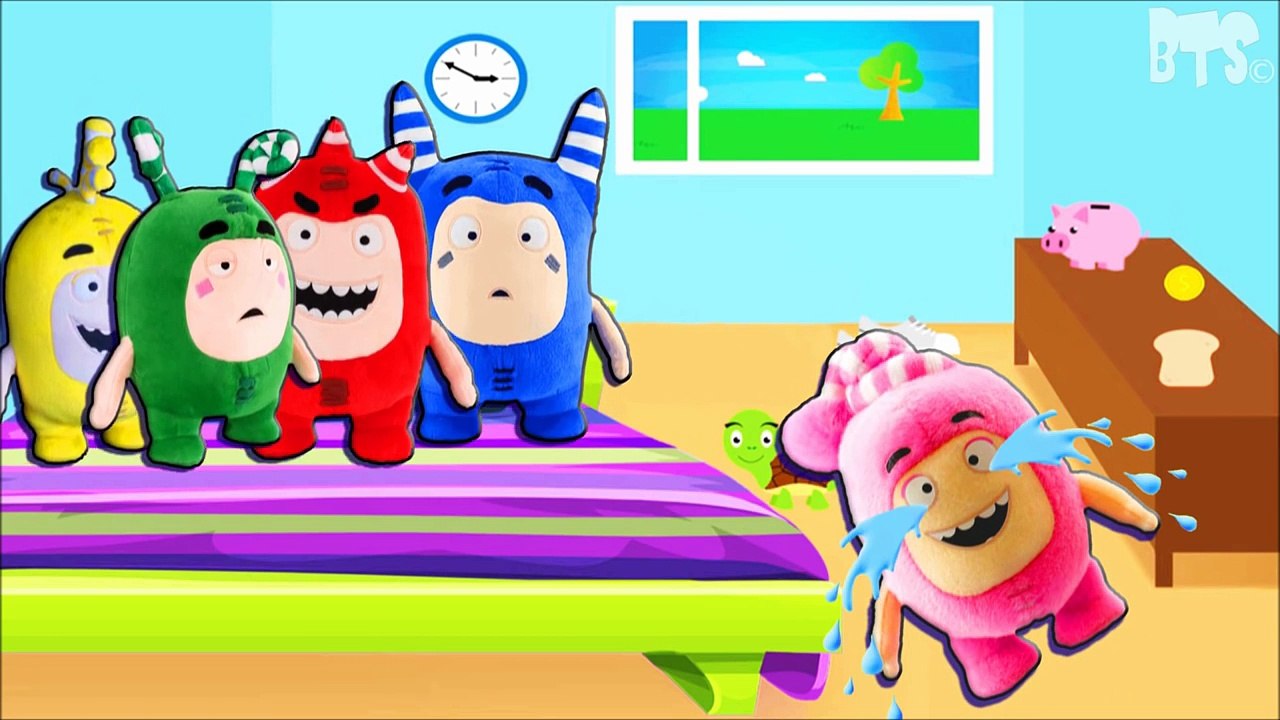 ODDBODS 5 little monkeys jumping on the bed / Nursery Rhymes song For Kids
