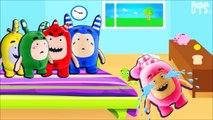 ODDBODS 5 little monkeys jumping on the bed / Nursery Rhymes song For Kids