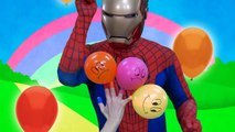 2 Spiderman Balloons Finger Family Song Learn Colors with Spider-Man. Nursery Rhymes for t