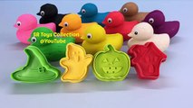 Fun Play and Learn Colours with Play Doh Ducks with Halloween Molds for Kids Children Todd