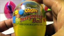 Open Cosby Surprise Ball With Toy Mobile Phone With Dragon Stickers And Candy Sweets