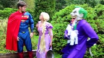 Frozen Elsas CAR SCARE! w/ Spiderman Maleficent Joker Rapunzel Superman Toys IRL! Superhe