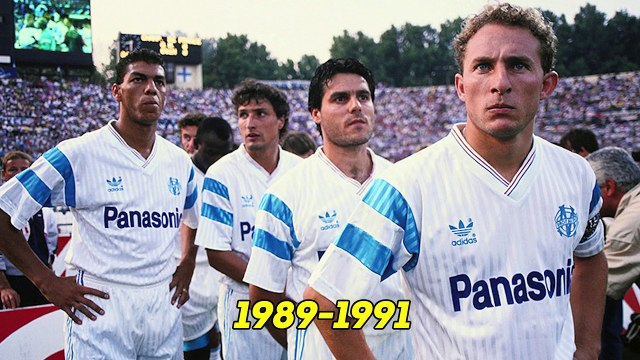Les maillots historiques de l'OM avec adidas