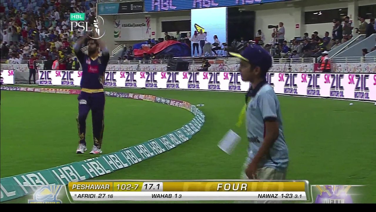 PSL 2017 Match 19- Peshawar Zalmi vs Quetta Gladiators - Shahid Afridi Batting