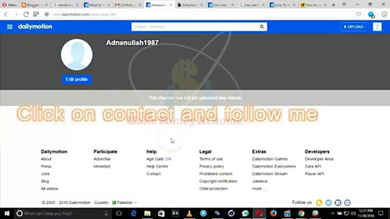 How to verify your dailymotion channel