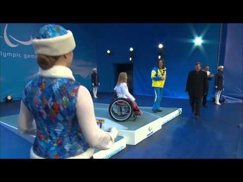 Women's 12.5km long distance biathlon sitting Victory Ceremony | Biathlon | Sochi 2014 Paralympics