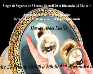 Stages Sagattes avec le percussionniste Hassan Abdel Khalek - Samedi 20 et Dimanche Mai 2017 de 18h00 à 20h30