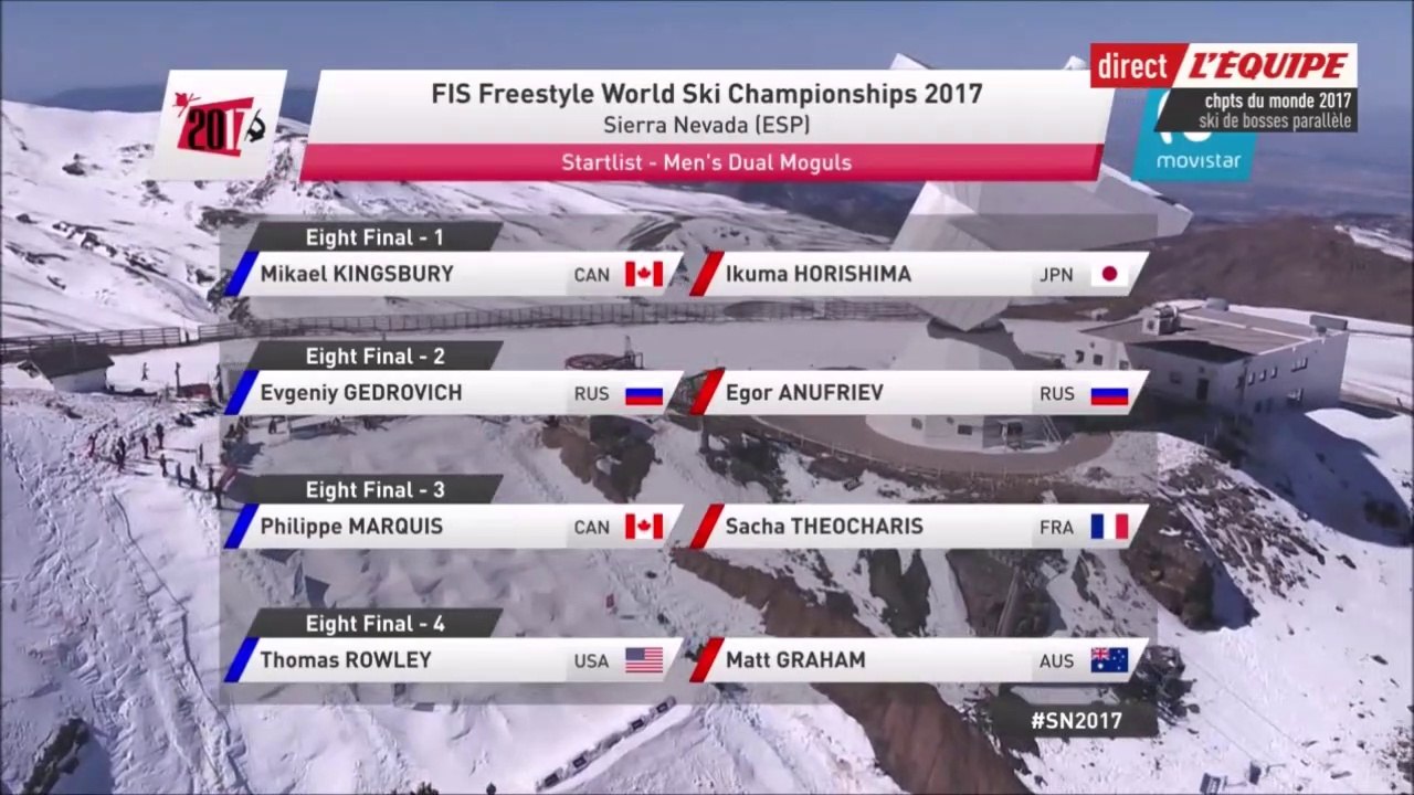 ChM 2017 freestyle et snowboard à Sierra Nevada, ski de bosses en parallèle H, 09 mars 2017 (à partir des 8e de finale)
