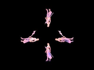 3D Hologram Warrior Girl Example Model