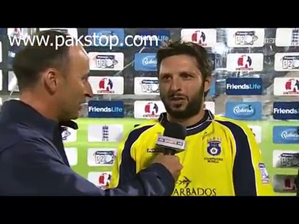 County Cricket Shahid Afridi 5 Wickets against Gloucestershire