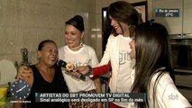 Artistas do SBT promovem TV digital em São Paulo