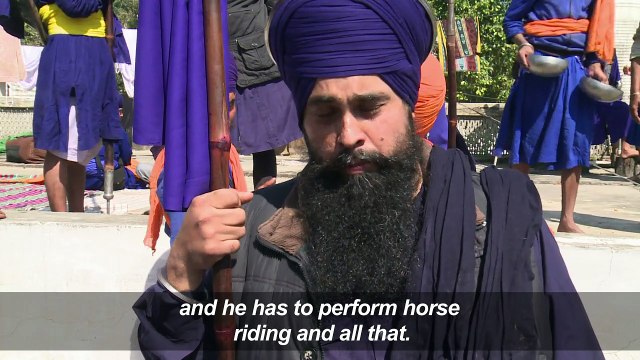 India's Sikh warriors show off martial arts during festival