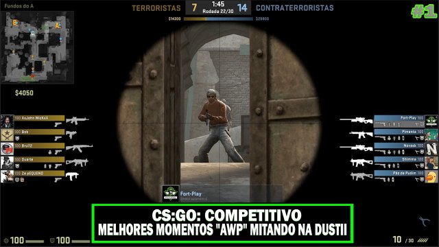 CSGO - MELHORES MOMENTOS 'AWP' MITANDO NA DUST2 1080P PT-BR