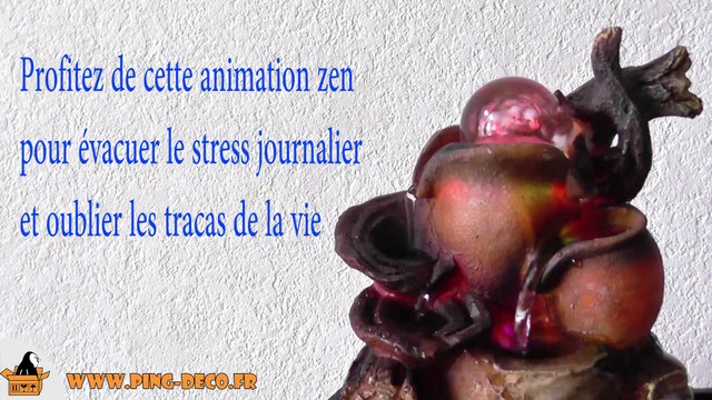 fontaine intérieur jarre boule tournante tetsu