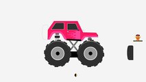 Learn Colors Gaint Monsters Truck, Colors For Children Kids Toddlers And Babies