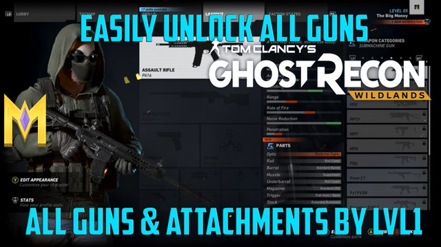 Ghost Recon Wildlands Unlock Any Weapon Attachments From Level 1 Easy Weapon Guide Video Dailymotion