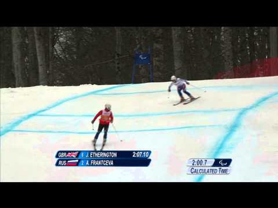Aleksandra Frantceva (2nd run) | Women's super combined visually impaired | Alpine skiing | Sochi